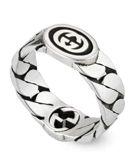 gucci ring zilver|gucci interlocking ring silver.